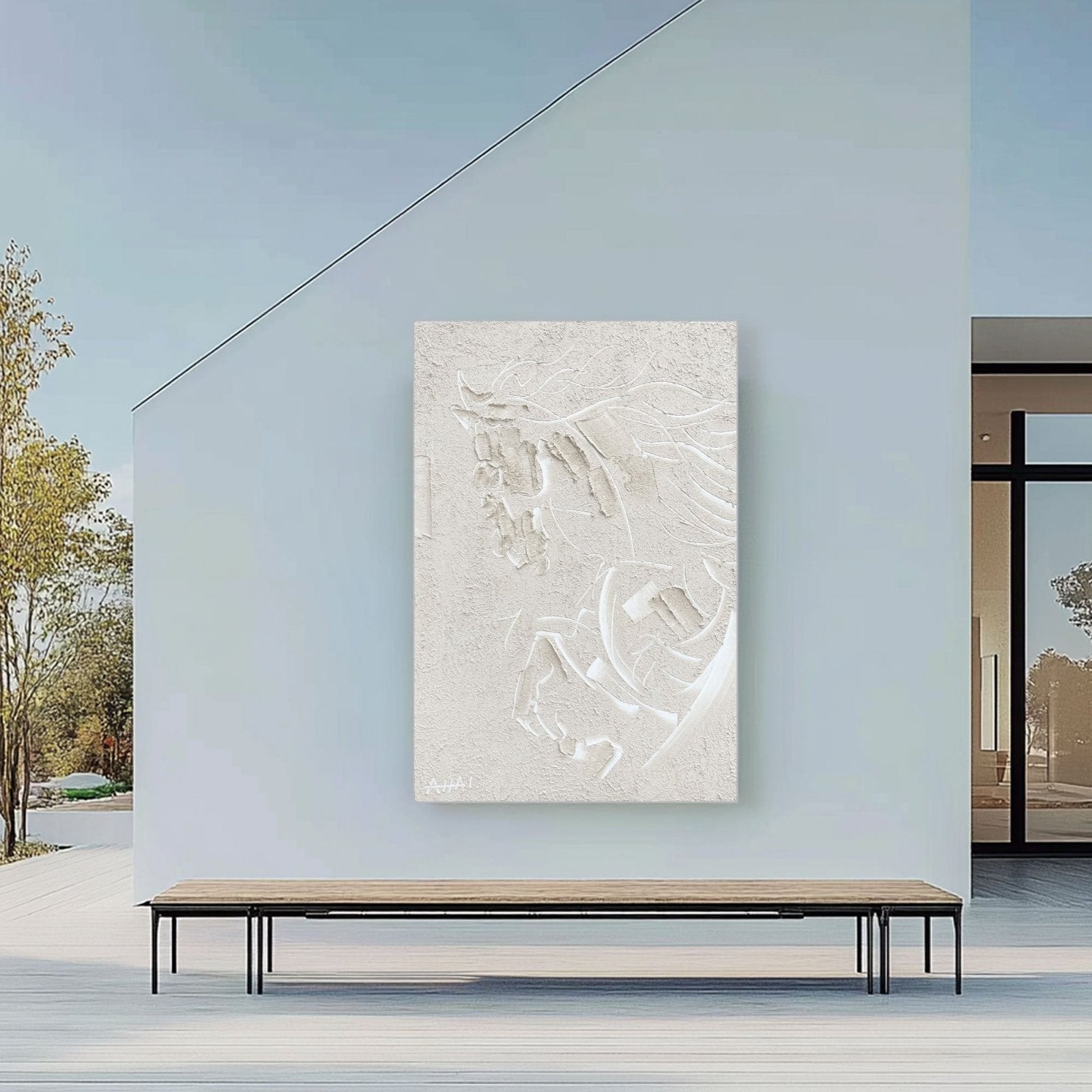 Abstract Painting "Hästens Andlighet”