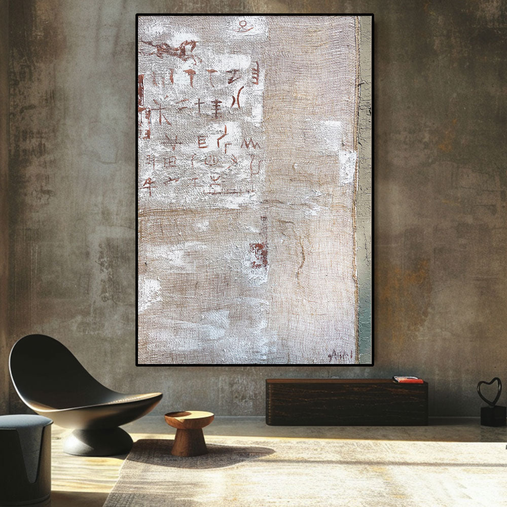 Abstrakt maleri "Historia en Texturas"