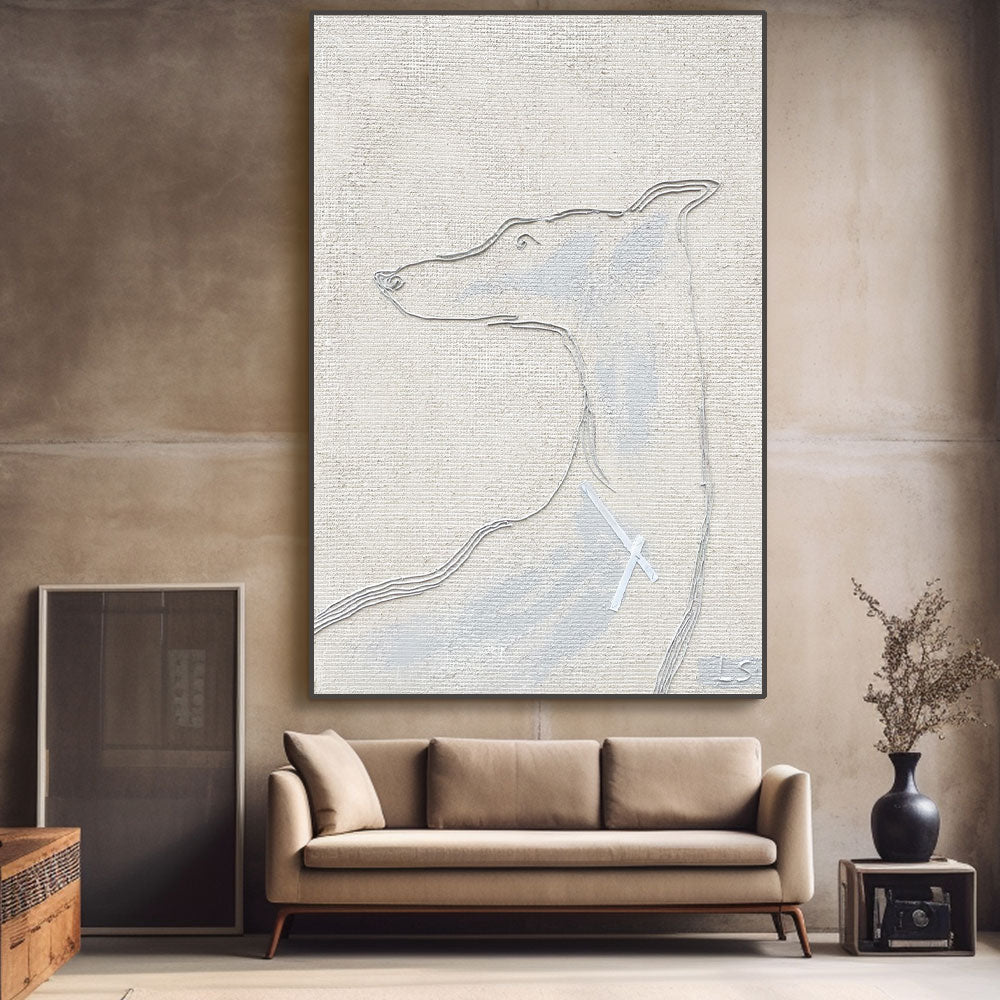 Abstract Painting "Hundens Silhuett”