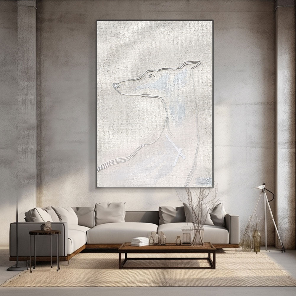 Abstract Painting "Hundens Silhuett”