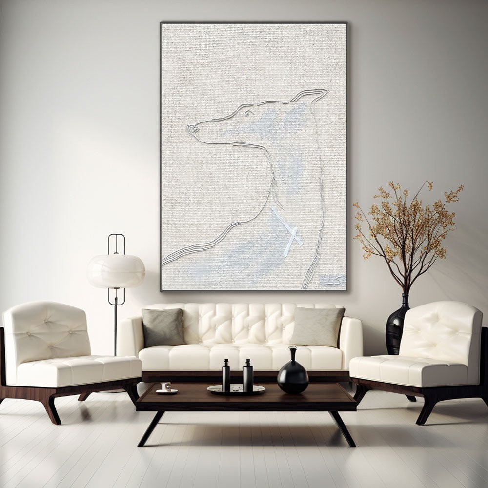 Abstract Painting "Hundens Silhuett”