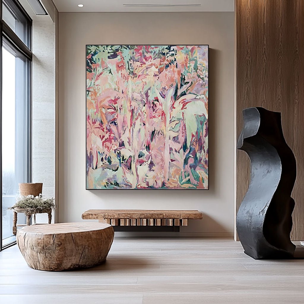 Abstract  Painting "Jardin Pastel"