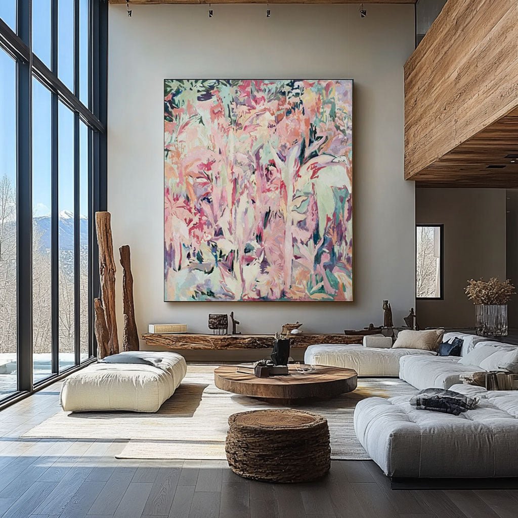 Abstract  Painting "Jardin Pastel"