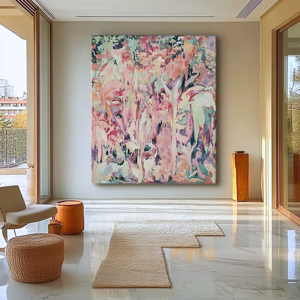 Abstract  Painting "Jardin Pastel"