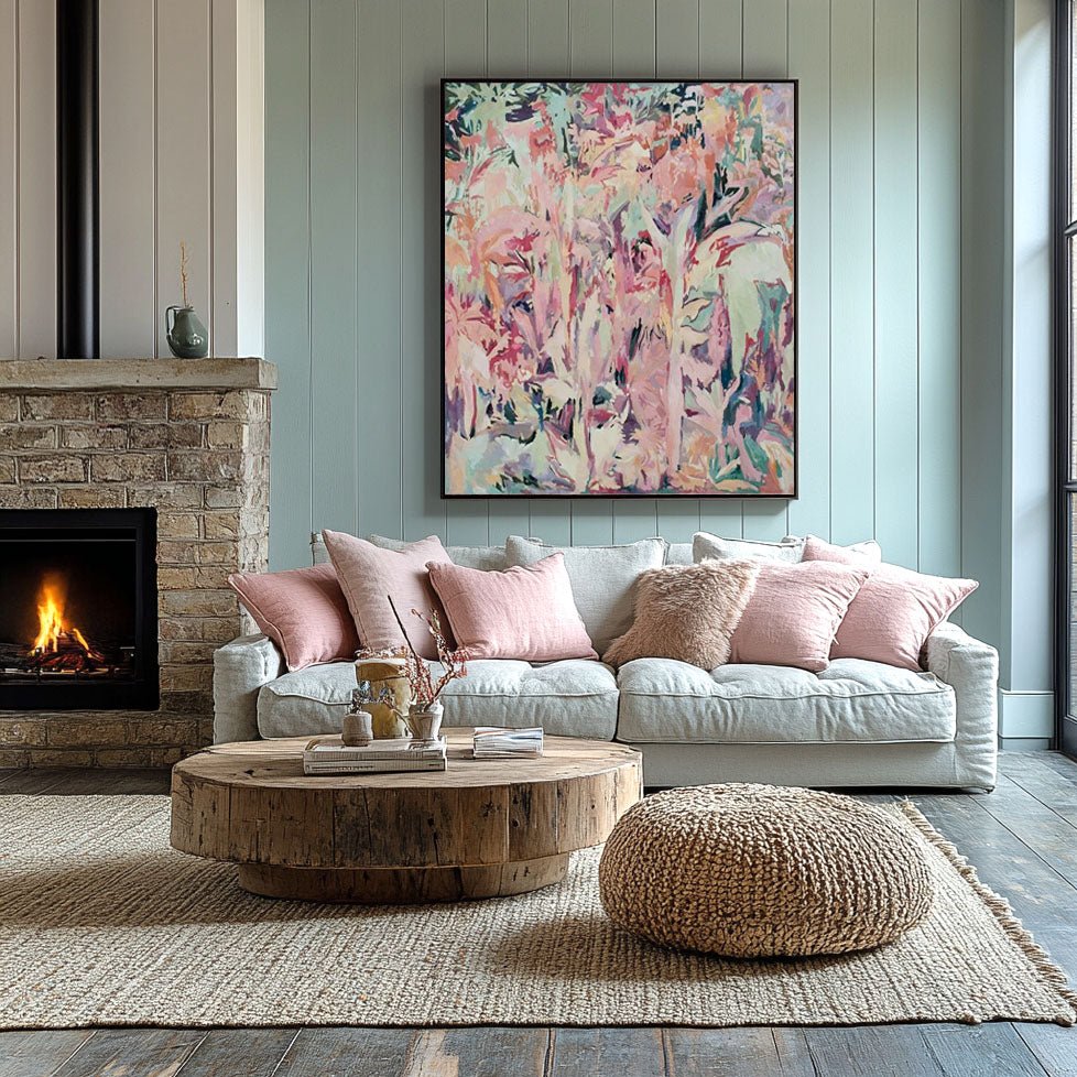 Abstract  Painting "Jardin Pastel"