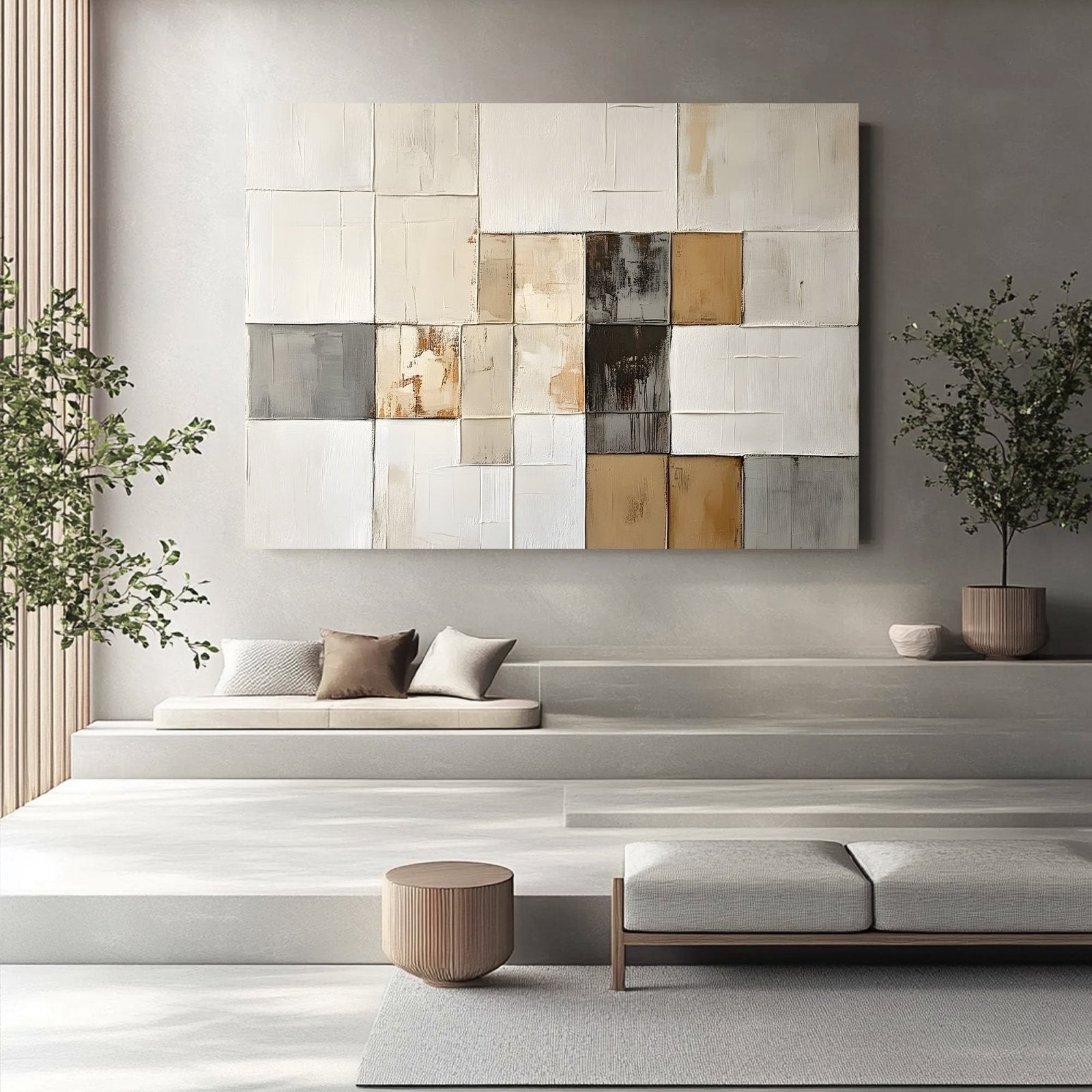Abstract Painting "Kafelki Rozmyślań"