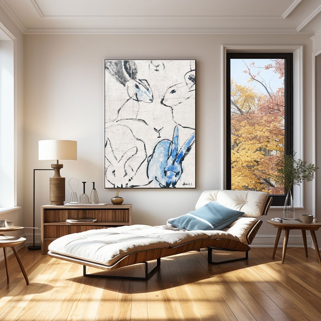 Abstract Painting "Králíky Spolku”
