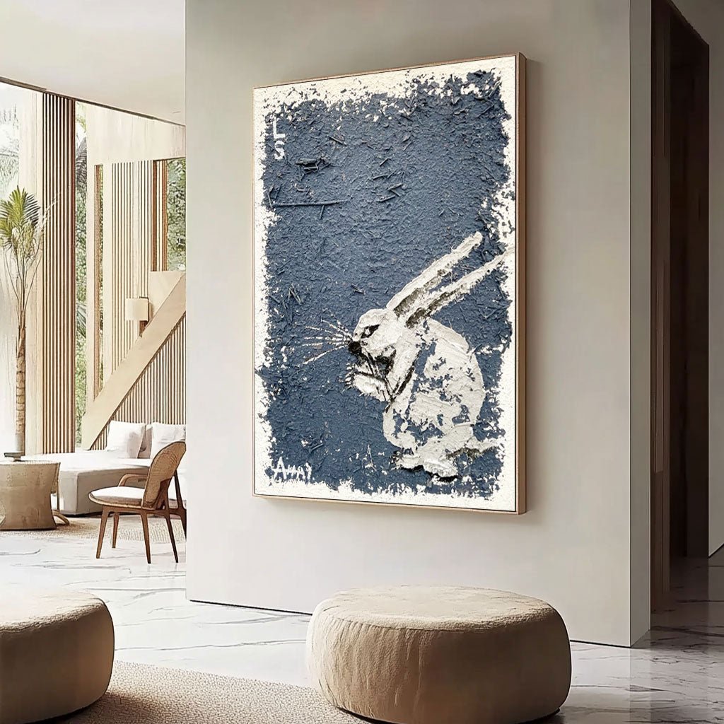 Abstract Painting "Królik w Ciemności”