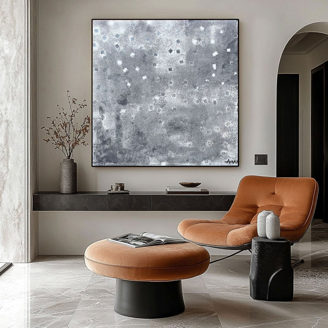 Abstract Painting "Kwadraty Tajemnic”