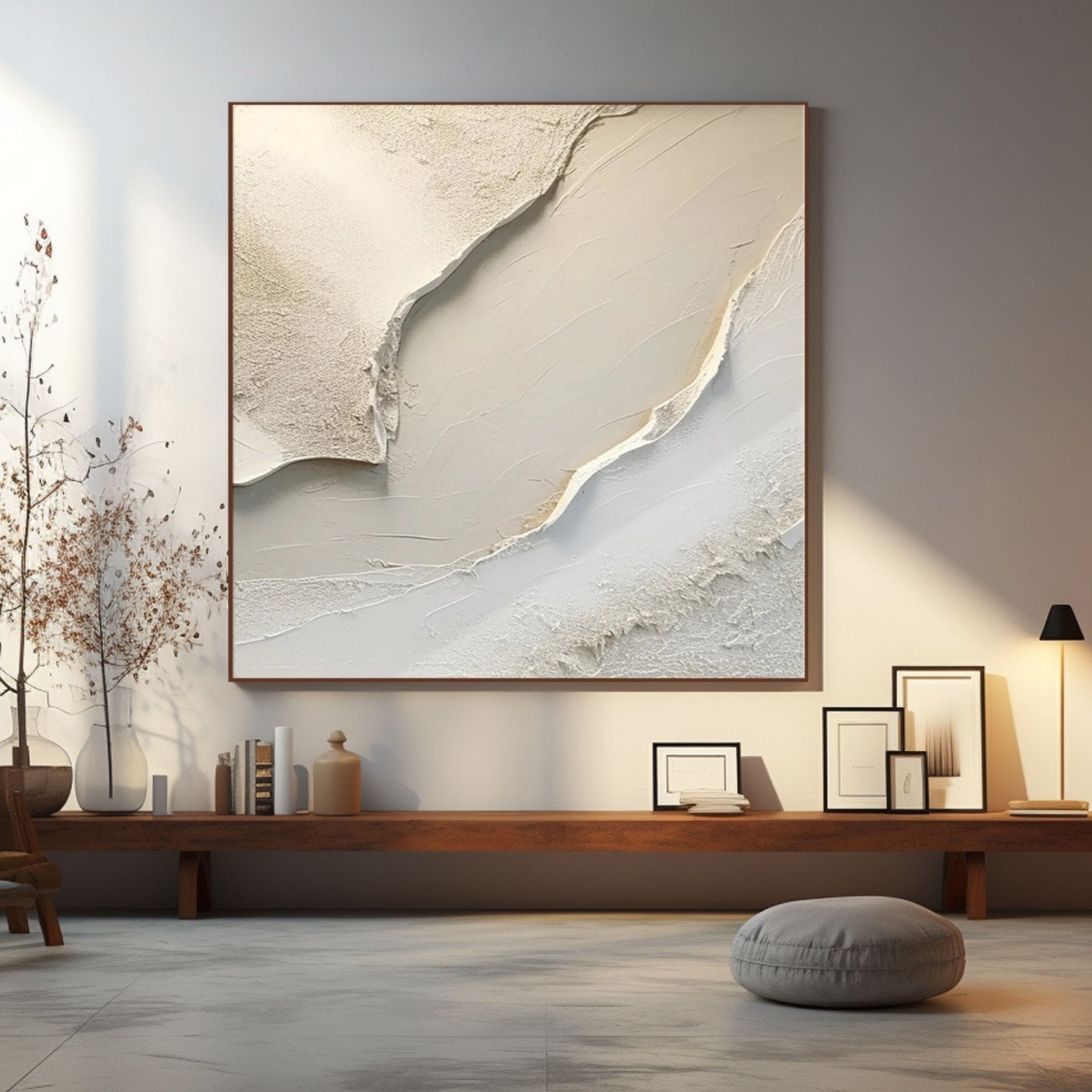 Abstrakt maleri "Les Rivages du Temps"