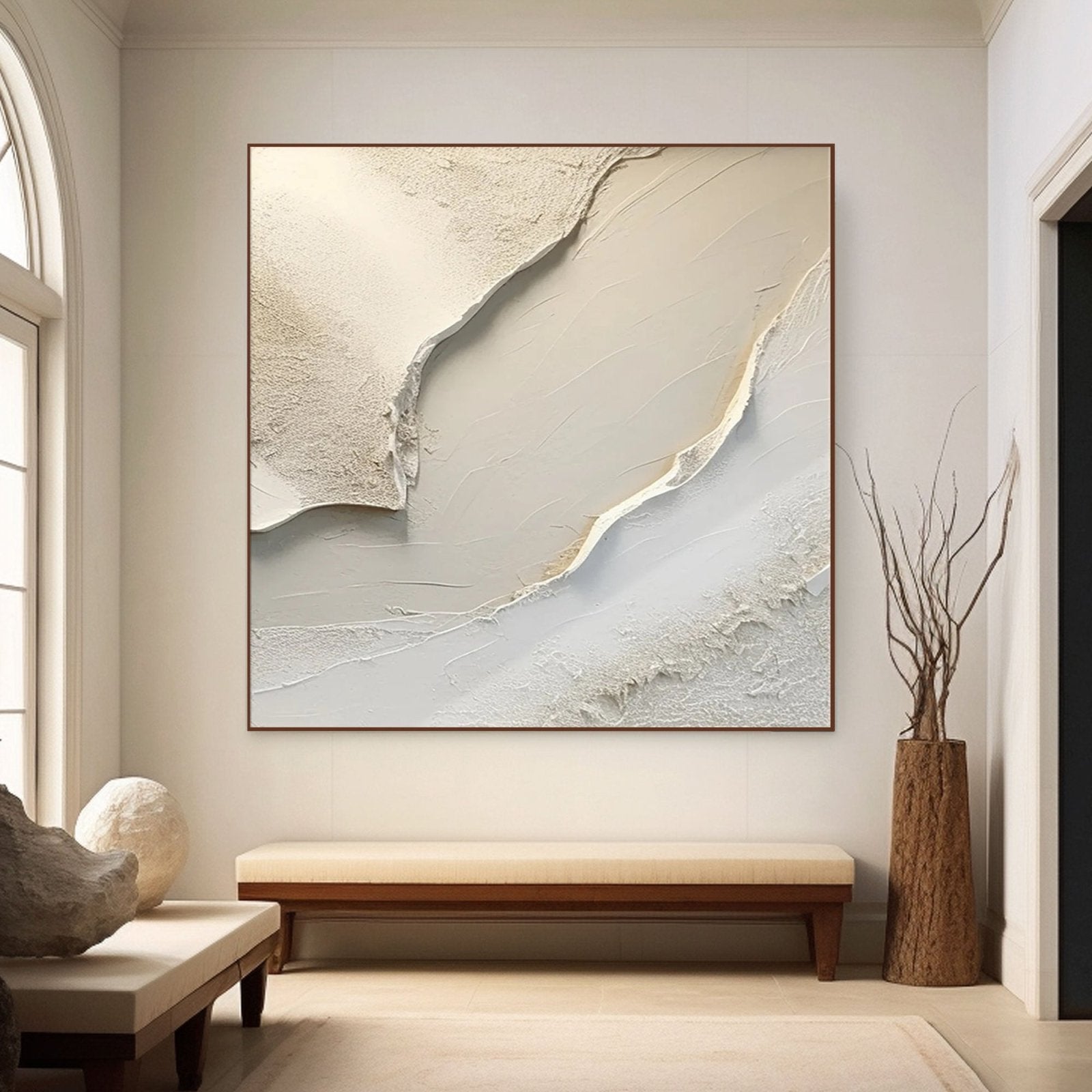 Abstrakt maleri "Les Rivages du Temps"