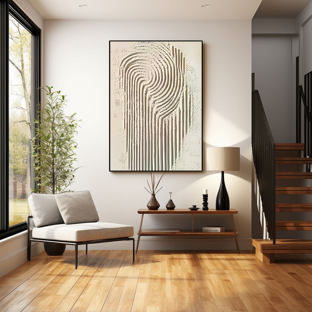 Abstraktes Gemälde „Linien Wandlung“