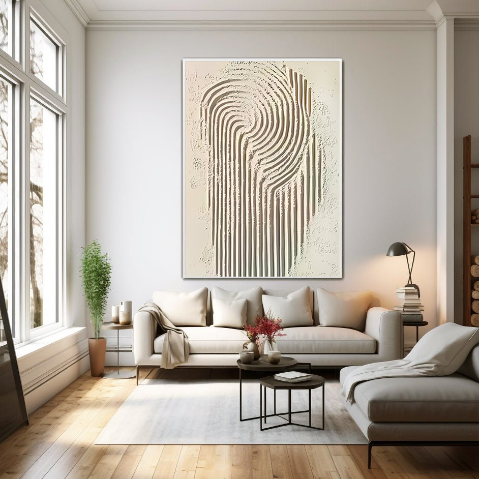 Abstraktes Gemälde „Linien Wandlung“