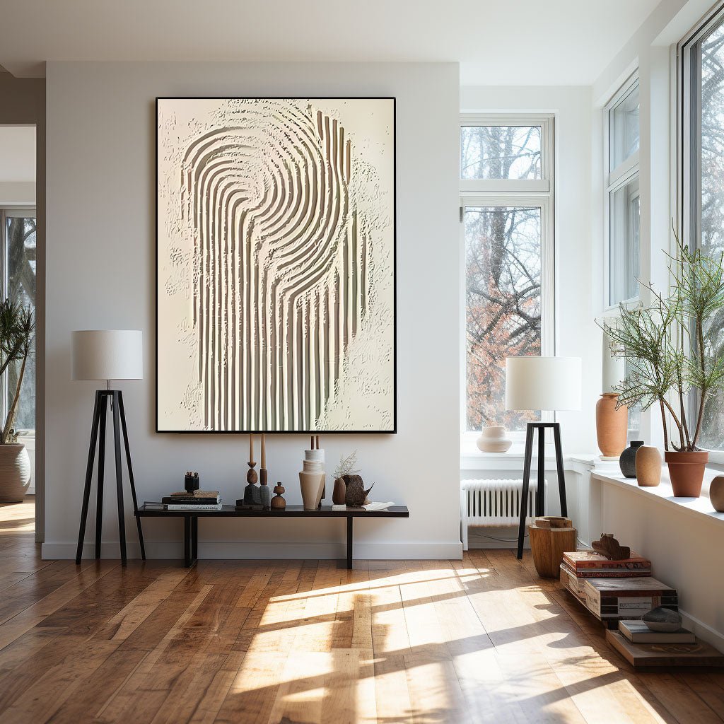 Abstraktes Gemälde „Linien Wandlung“