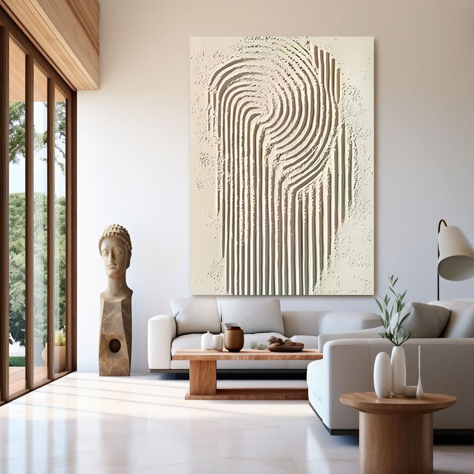Abstraktes Gemälde „Linien Wandlung“