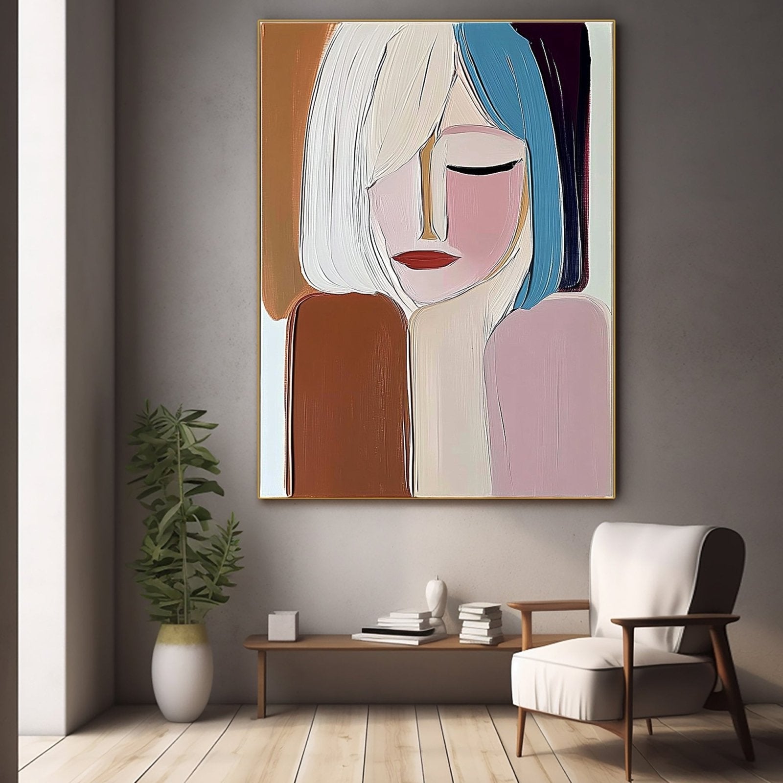 Abstrakt maleri "Mélodie Silencieuse"