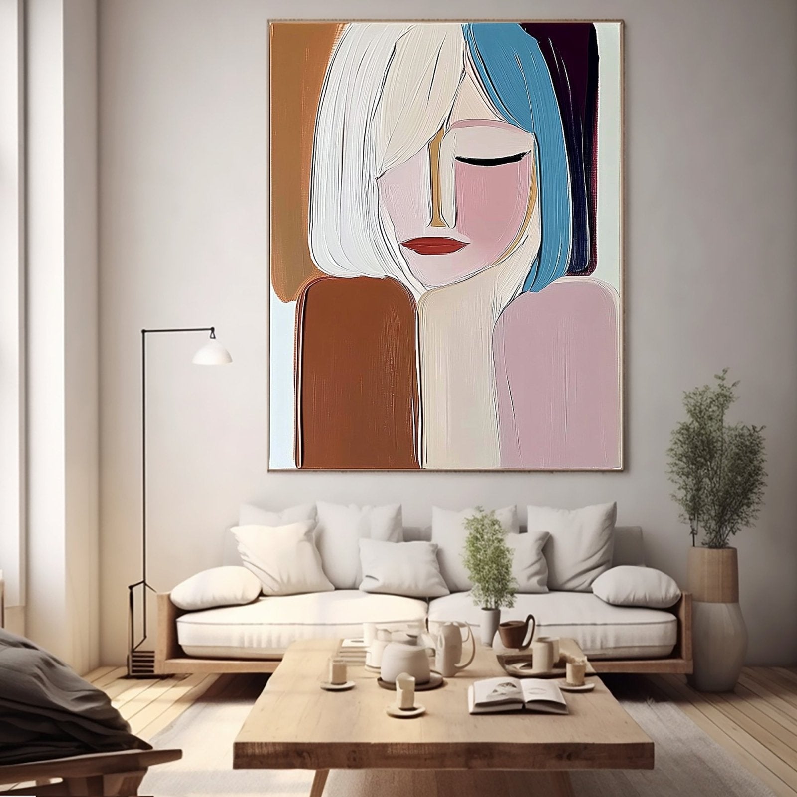Abstrakt maleri "Mélodie Silencieuse"