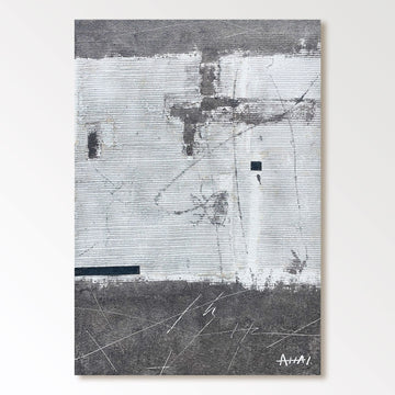 Abstrakt maleri "Memoria en Blanco y Negro"