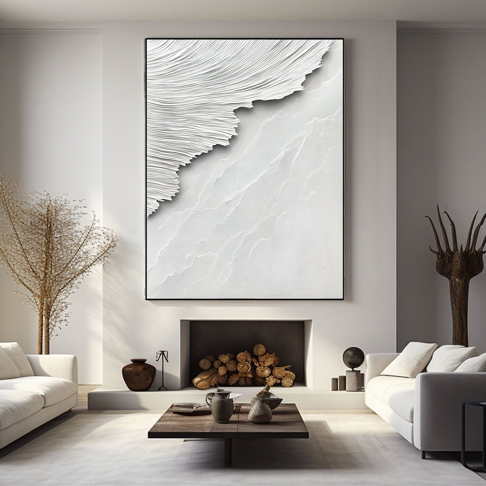Abstract Painting "Misticismo Blanco”