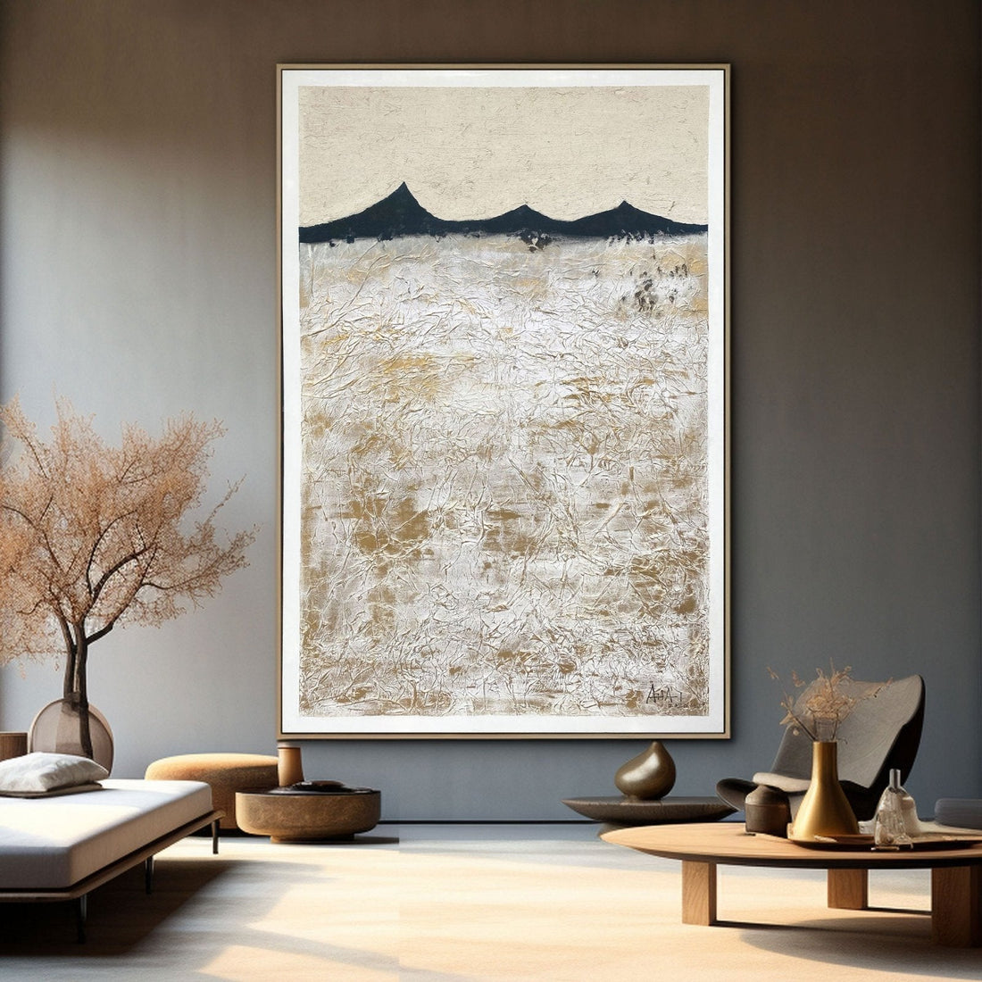 Abstract Painting "Montañas Silenciadas”