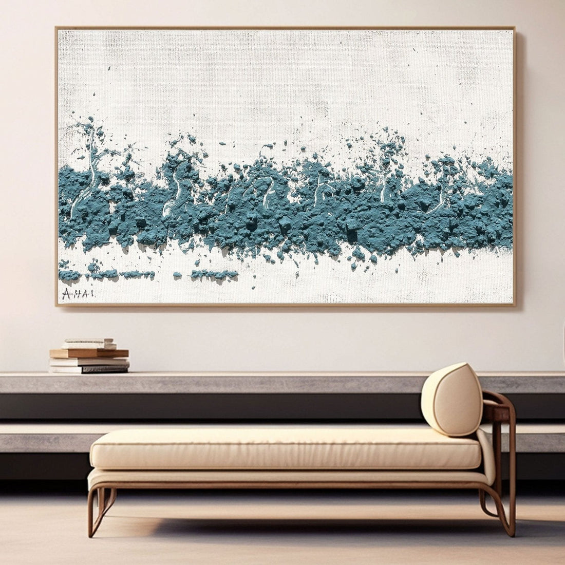 Abstrakt maleri "Morské Vlníční"