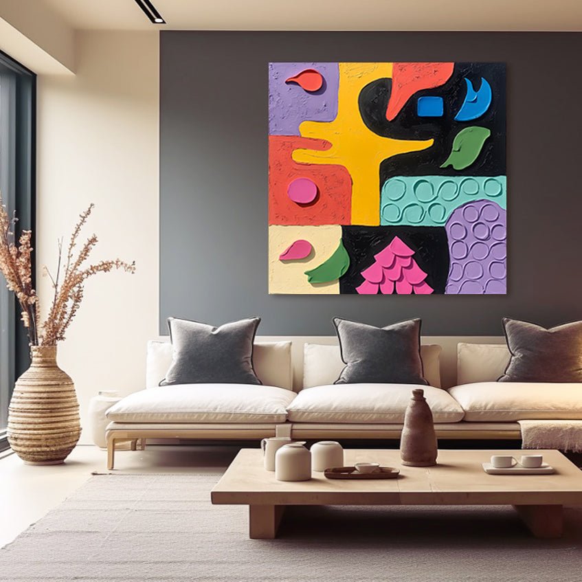 Abstrakt maleri "Mosaico de Sueños"