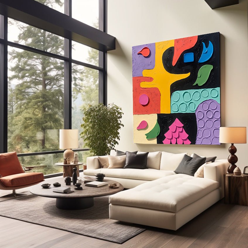 Abstrakt maleri "Mosaico de Sueños"