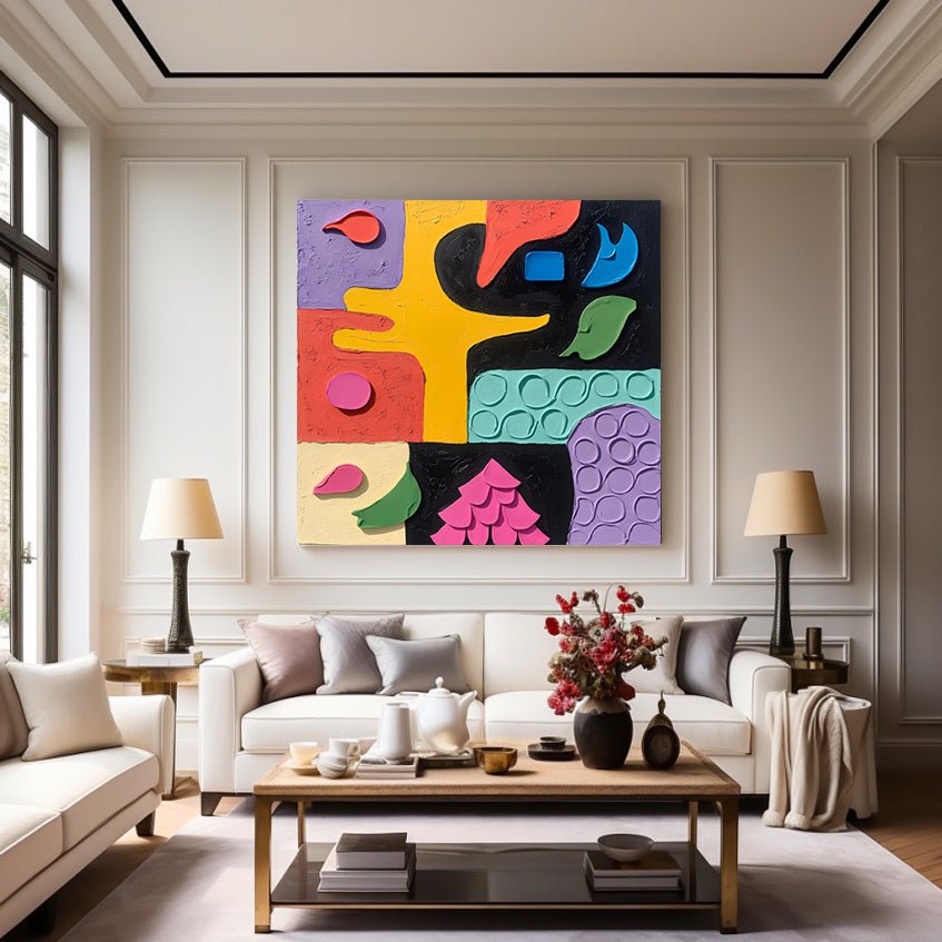 Abstrakt maleri "Mosaico de Sueños"