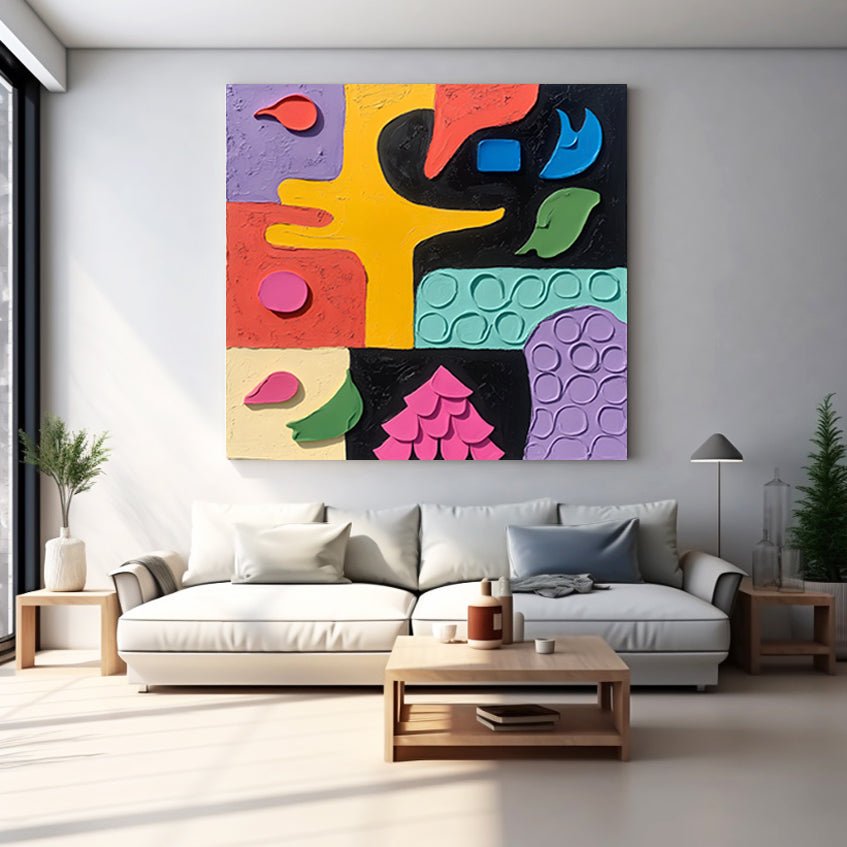 Abstrakt maleri "Mosaico de Sueños"