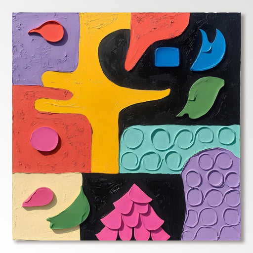 Abstraktes Gemälde „Mosaico de Sueños“
