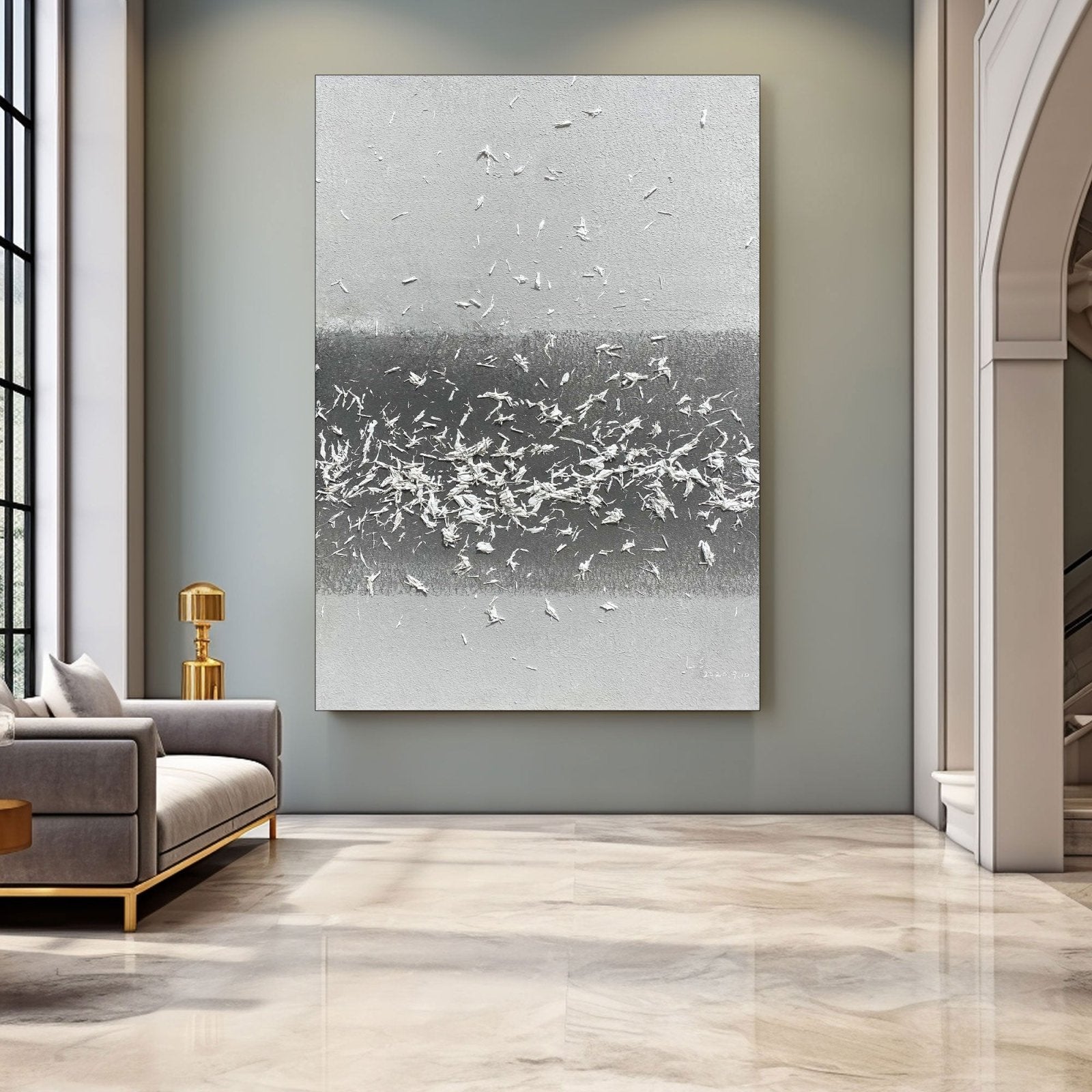 Abstrakt maleri "Movimiento Unido"