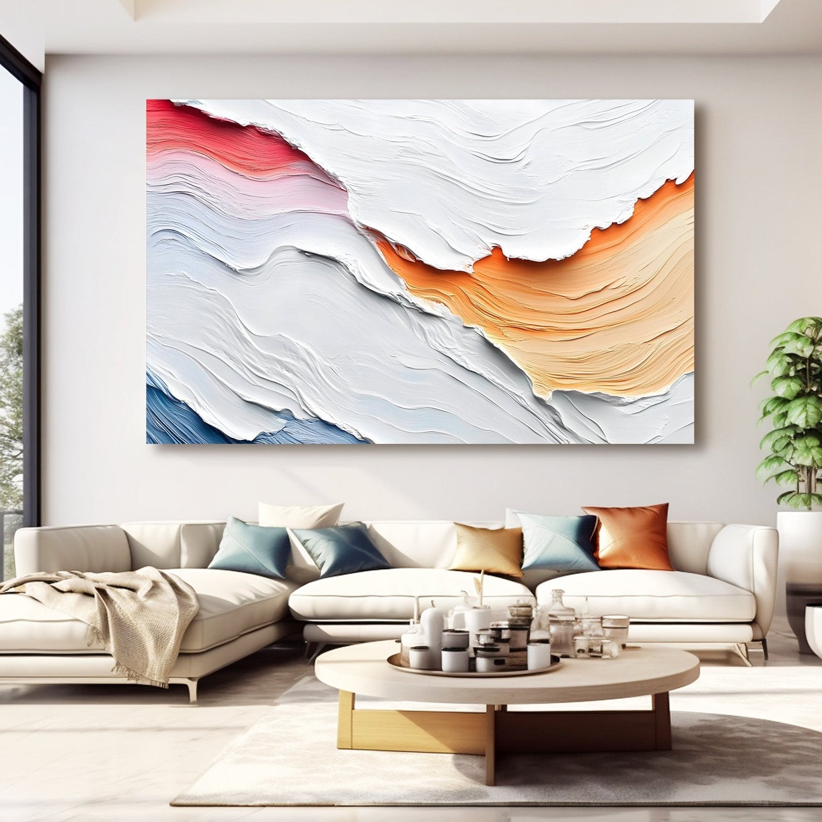 Abstrakt maleri "Olas de Color"