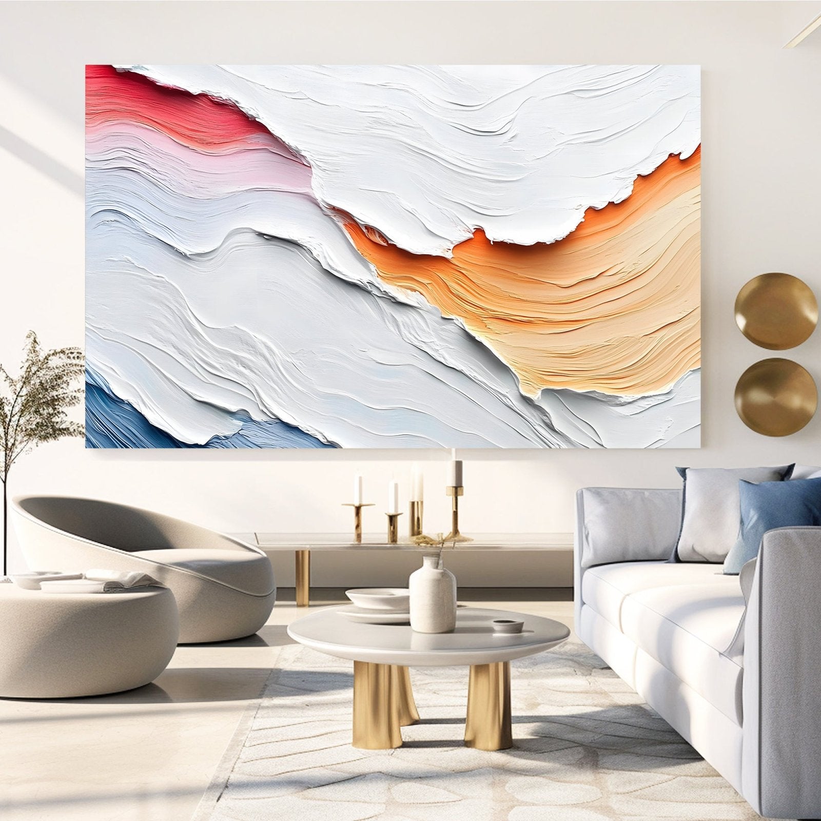 Abstrakt maleri "Olas de Color"