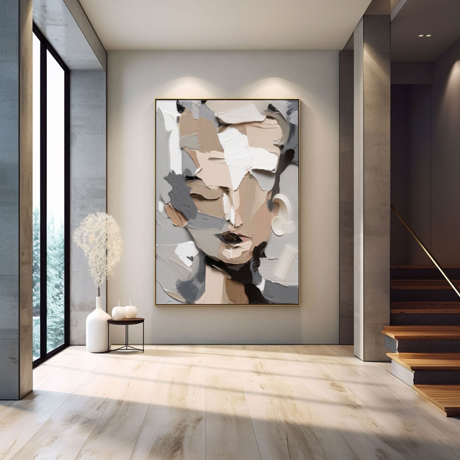 Abstrakt maleri "Ombre Fragmentée"