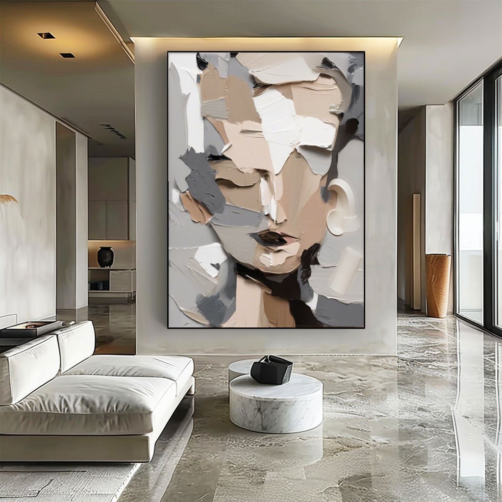 Abstrakt maleri "Ombre Fragmentée"