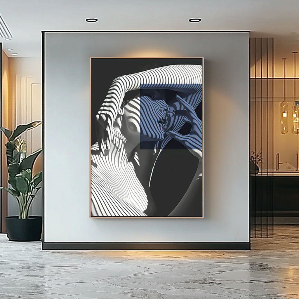 Abstract Painting "Ombres Enlacées"