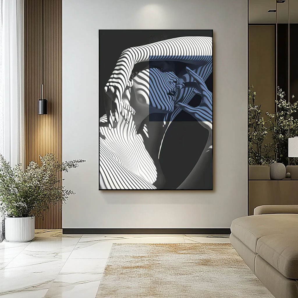 Abstract Painting "Ombres Enlacées"