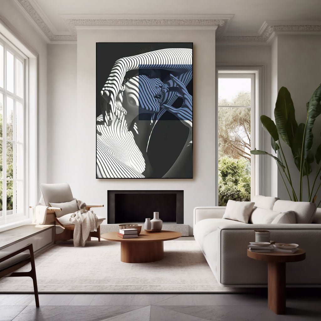 Abstract Painting "Ombres Enlacées"