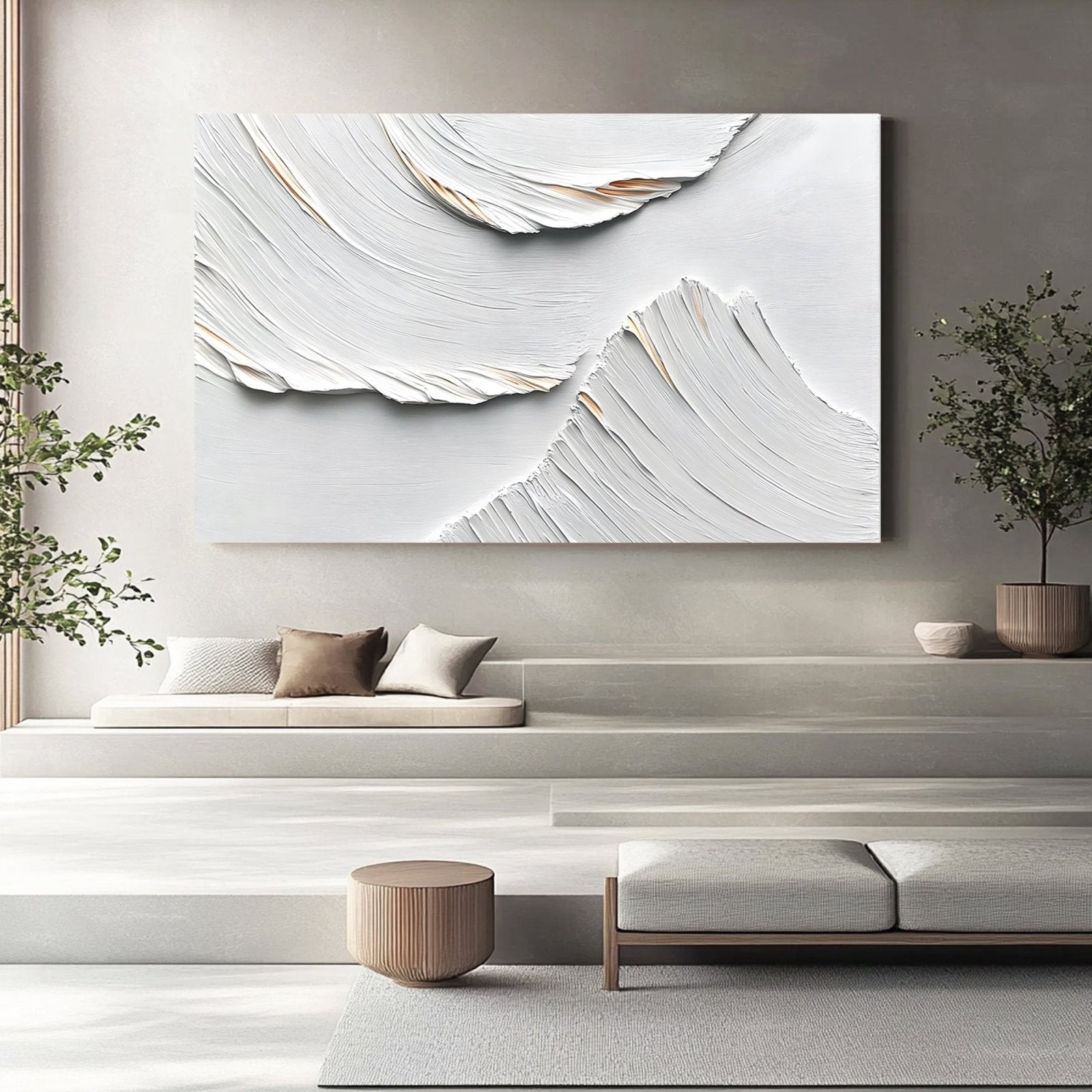 Abstract Painting "Ondas Blancas"
