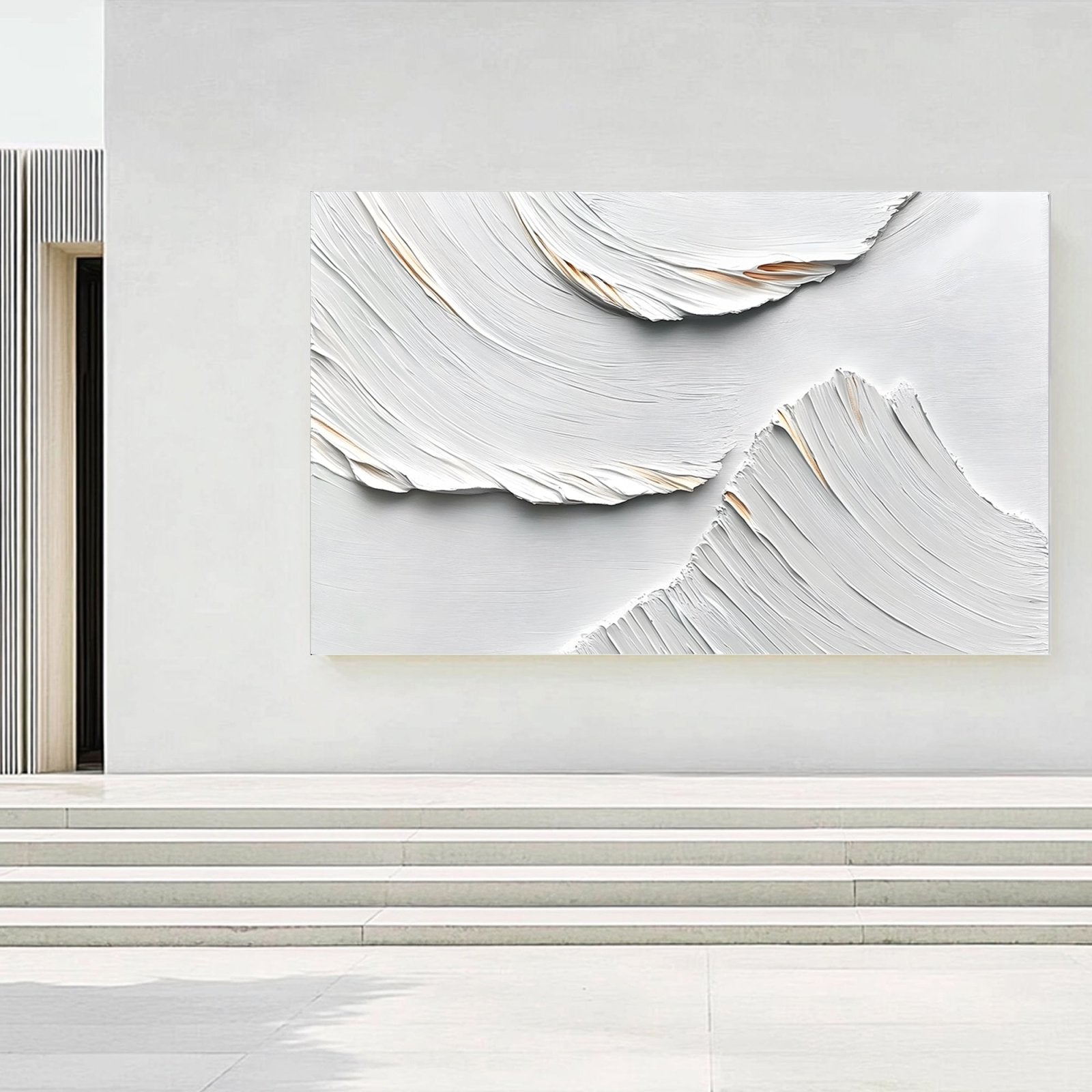 Abstract Painting "Ondas Blancas"