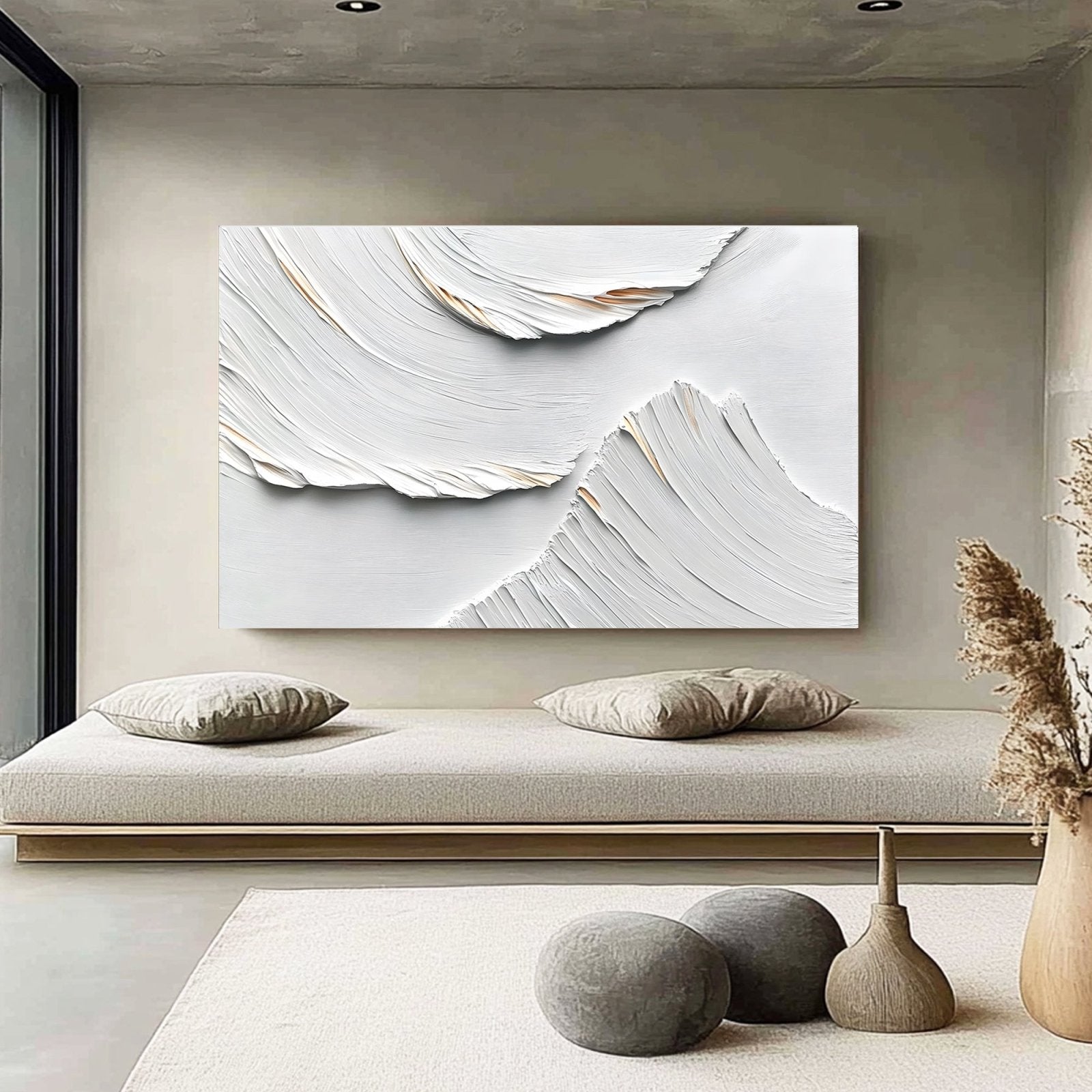 Abstract Painting "Ondas Blancas"