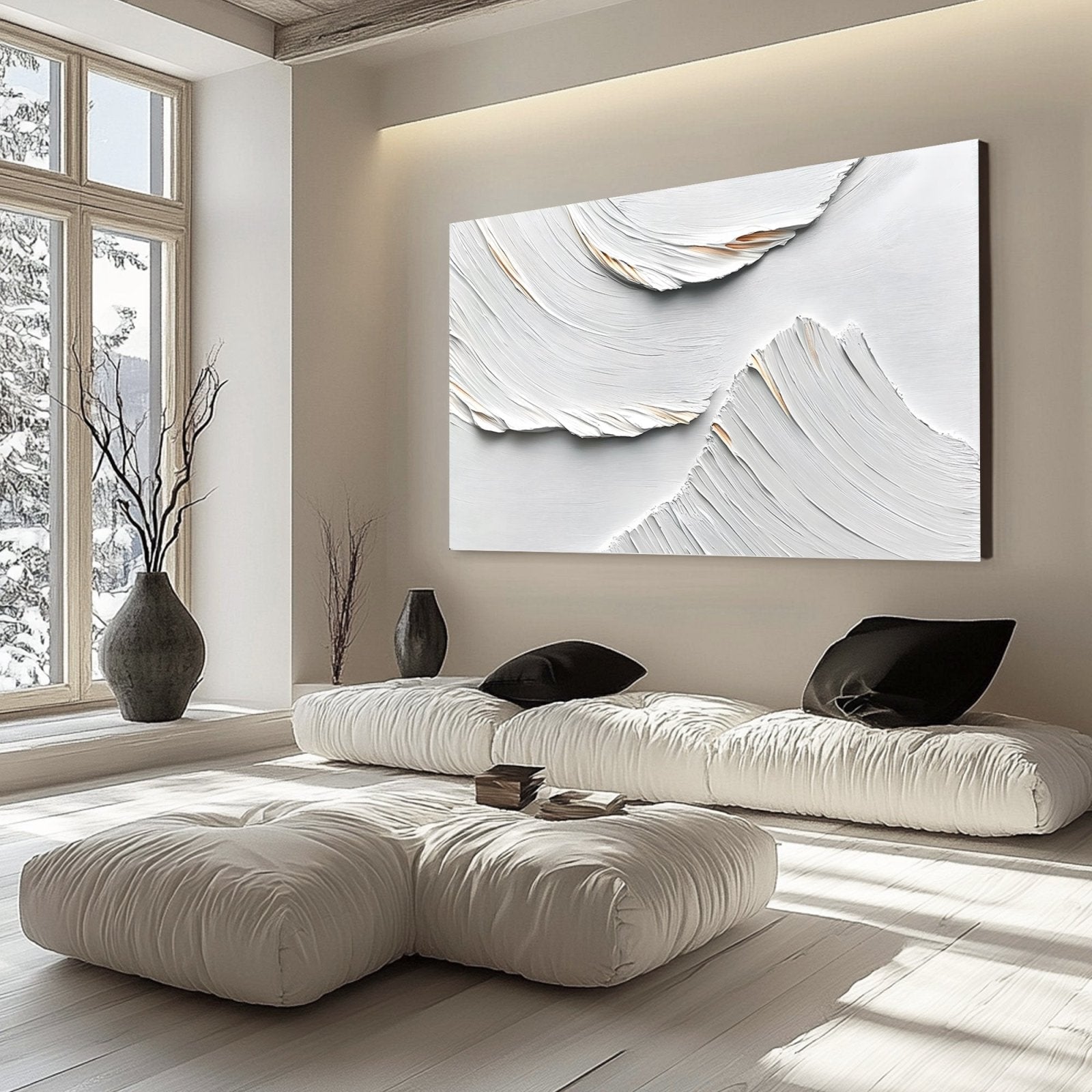 Abstract Painting "Ondas Blancas"