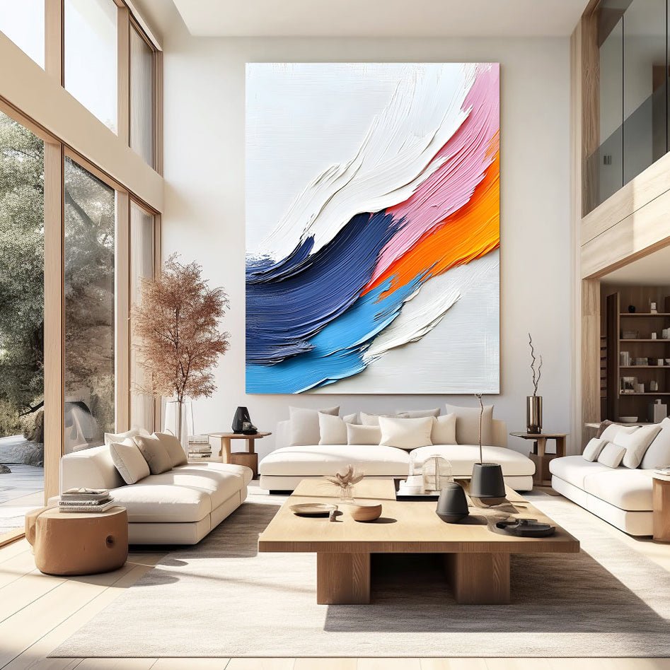 Abstraktes Gemälde „Ondas de Color“