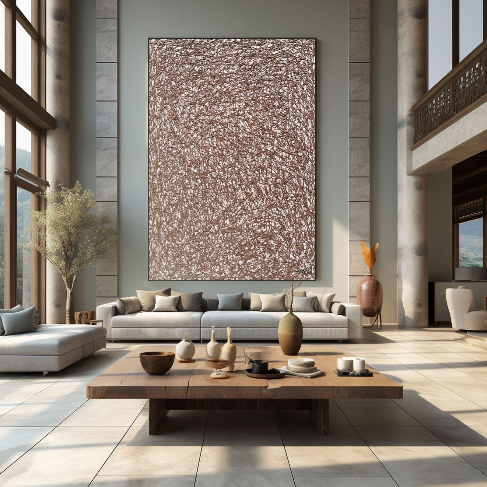 Abstract Painting "Pętelki Myśli”