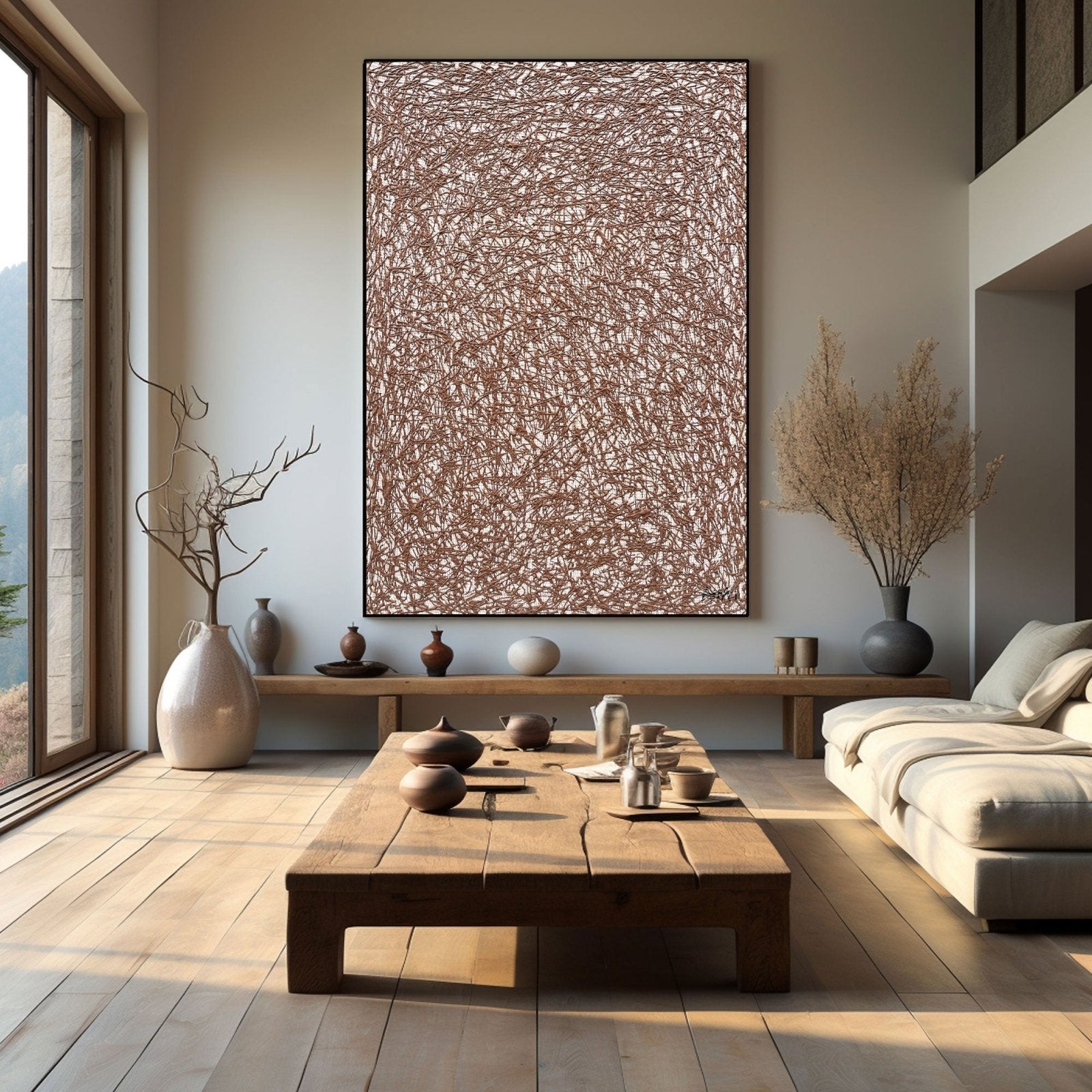 Abstract Painting "Pętelki Myśli”