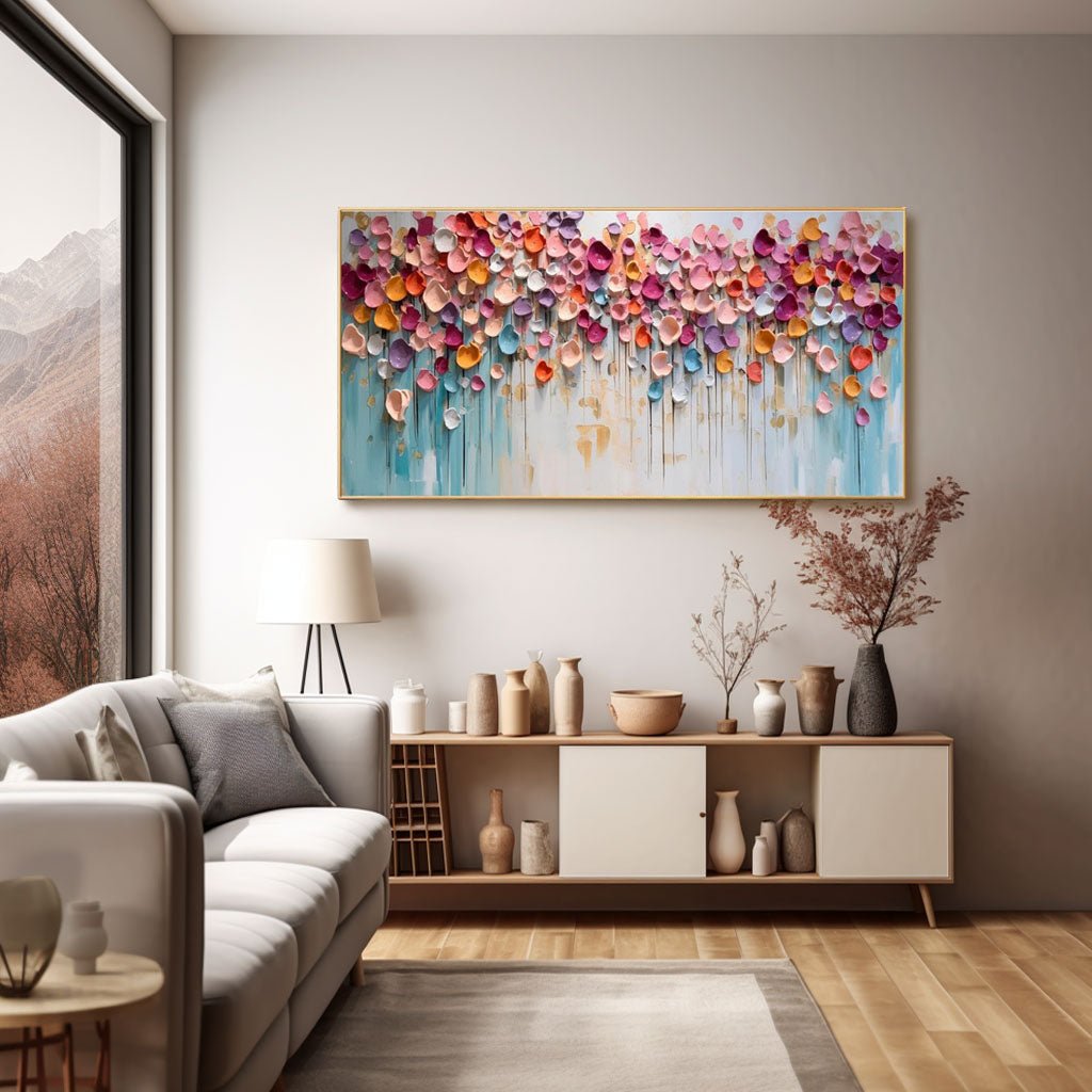 Abstrakt maleri "Pluie Florale"