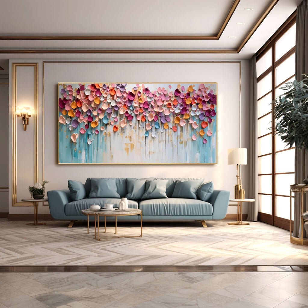 Abstrakt maleri "Pluie Florale"