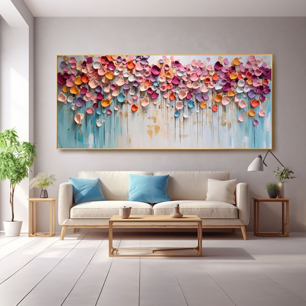 Abstrakt maleri "Pluie Florale"