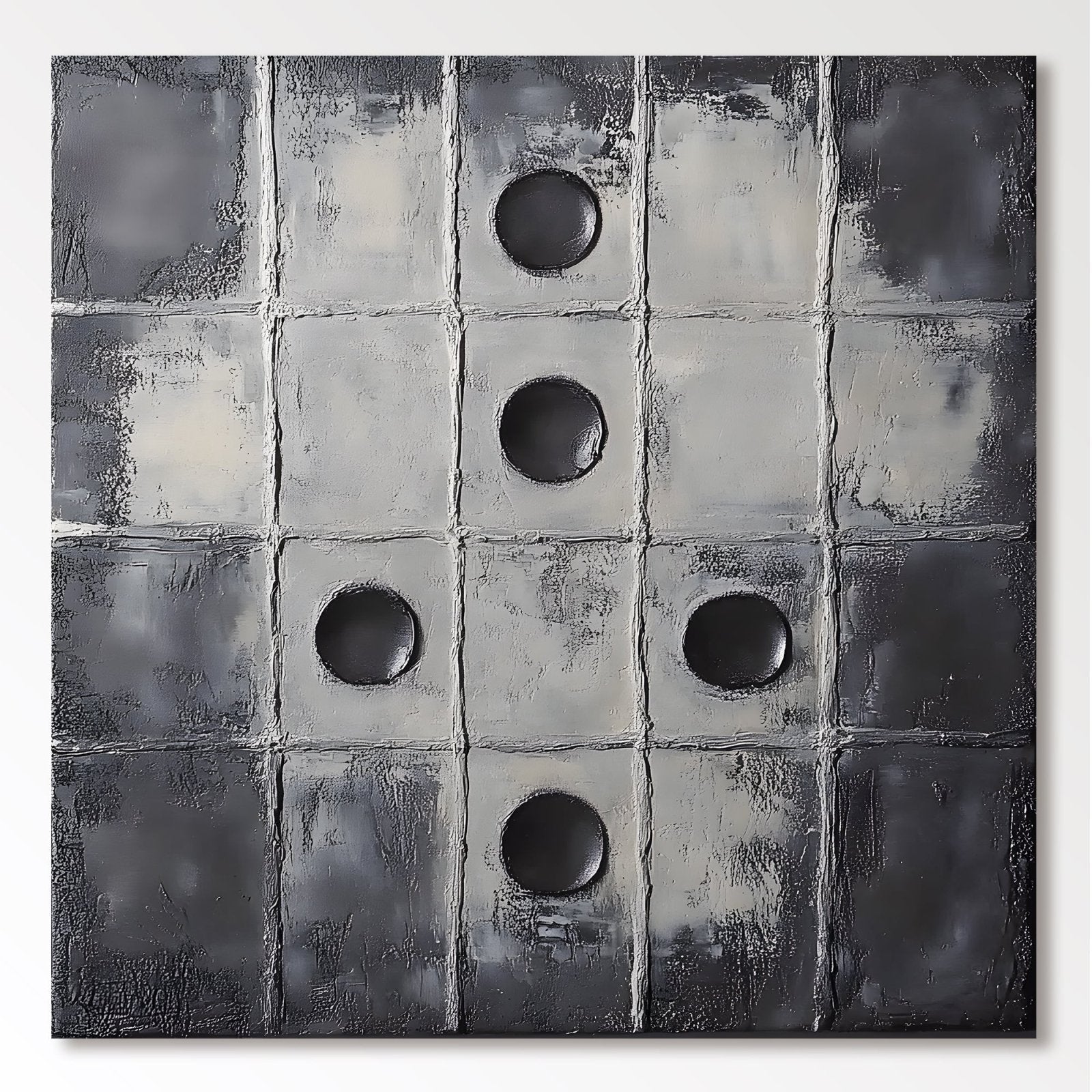 Abstract Painting "Przerwy i Układy”