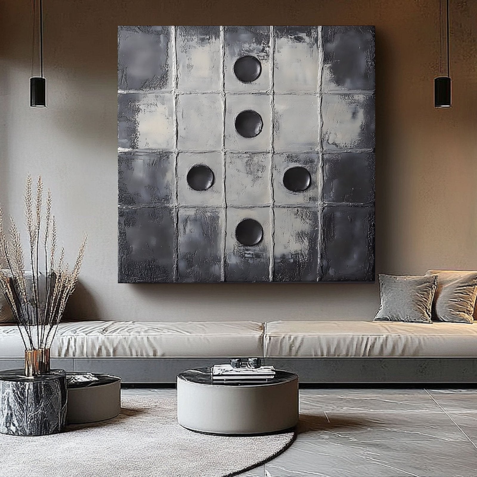Abstract Painting "Przerwy i Układy”